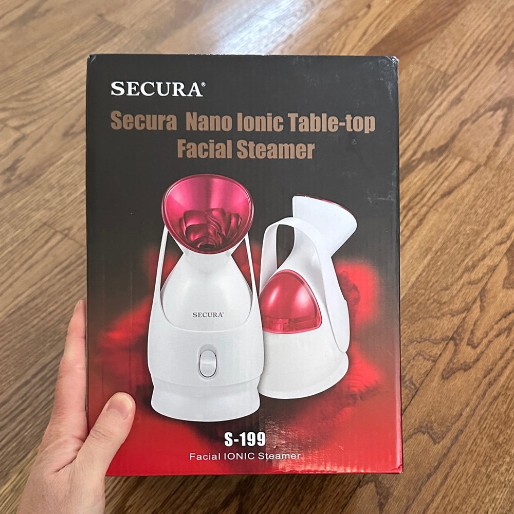 Secura Nano Ionic Facial Steamer - White with Pink Accents